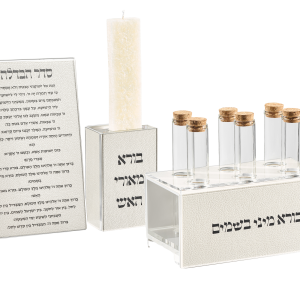 Luxury Leather Havdalah Set (4-Piece)